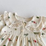 【80-130】ワンピース 花柄 半袖 可愛い女の子 - 画像 (10)