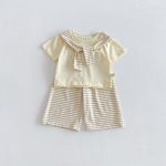 【73-110】セットアップ ショール付きTシャツ&パンツ - 画像 (6)