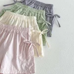 【73-100】ベビー 女の子 リボンフリル ショートパンツ - 画像 (5)