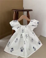 【73-120】ワンピース ベビー 女の子 パフスリーブ 花柄 - 画像 (8)