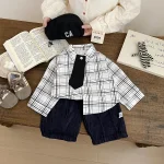 【73-120】チェク柄 シャツ or ボトムス ベビー 男の子 - 画像 (2)