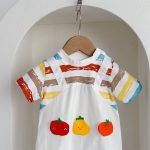 【66-100】レイヤードサロペット トマト柄 おしゃれ ベビー服 - 画像 (11)
