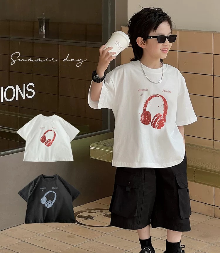 【100-150cm】Tシャツ プリント 夏新作 男の子 - 画像 (3) 【90-160】半袖Tシャツ 男の子 プリント カジュアル - 画像 (1)