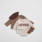 【66-100】ロンパース かわいい 「LOVES」 肌触り良い 出産祝い 赤ちゃん - 画像 (5)