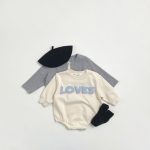 【66-100】ロンパース かわいい 「LOVES」 肌触り良い 出産祝い 赤ちゃん - 画像 (6)
