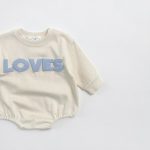 【66-100】ロンパース かわいい 「LOVES」 肌触り良い 出産祝い 赤ちゃん - 画像 (7)