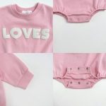 【66-100】ロンパース かわいい 「LOVES」 肌触り良い 出産祝い 赤ちゃん - 画像 (13)