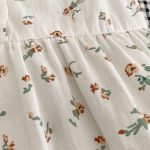 【66-90】オールインワン ノースリーブ フラワー/チェック シンプル ベビー服 - 画像 (10)