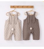 【73-100】サロペット ベビー 可愛い ドット柄 ウサギデザイン - 画像 (6)
