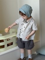 【73-110】シャツ or ドット柄Tシャツ or ショートパンツ ベビー 男の子 ナチュラル