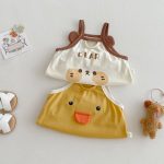 【66-90】ロンパース ベビー キュート キャミ 動物柄 - 画像 (3)