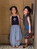 【90-150】ベスト or パンツ 女の子 カートゥーン チェック柄 - 画像 (5)