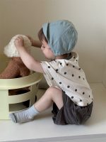 【73-110】シャツ or ドット柄Tシャツ or ショートパンツ ベビー 男の子 ナチュラル - 画像 (5)
