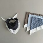 【GOODS】ヘッドスカーフ 女の子 チェック柄 通園・お出かけに - 画像 (3)