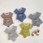 【73-100】セットアップ ベビー ナチュラル やわらか素材