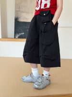 【100-170】ワイドパンツ キッズ 七分丈 韓国風 ゆったり - 画像 (4)