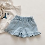 【80-120】 デニムショートパンツ 女の子 花びらデザイン おしゃれ - 画像 (5)