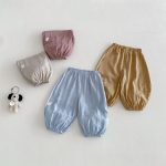 【73-120】パンツ ベビー 男女兼用 無地 ナチュラル 通気性抜群 - 画像 (4)