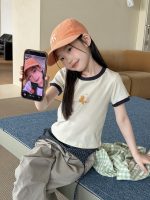 【100-170】半袖 Tシャツ 女の子 おしゃれ シンプル - 画像 (3)