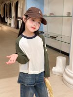 【100-170】長袖Tシャツ 女の子 配色 カジュアル 合わせやすい - 画像 (6)
