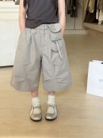 【100-170】ワイドパンツ キッズ 七分丈 韓国風 ゆったり - 画像 (9)