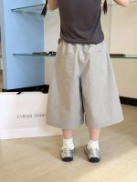 【100-170】ワイドパンツ キッズ 七分丈 韓国風 ゆったり - 画像 (10)