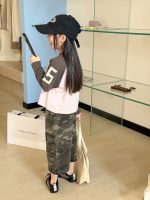 【100-170】長袖Tシャツ 女の子 配色 カジュアル 合わせやすい - 画像 (8)
