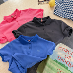 【80-130】半袖Ｔシャツ 女の子 POLOネック 無地 - 画像 (6)