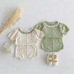 【66-100】セットアップ ベビー ニット フリル襟 - 画像 (2)