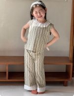 【100-170】パジャマ 綿95% ノースリーブ 女の子 花柄 キッズ 部屋着 エアコン対策 ルームウェア - 画像 (12)