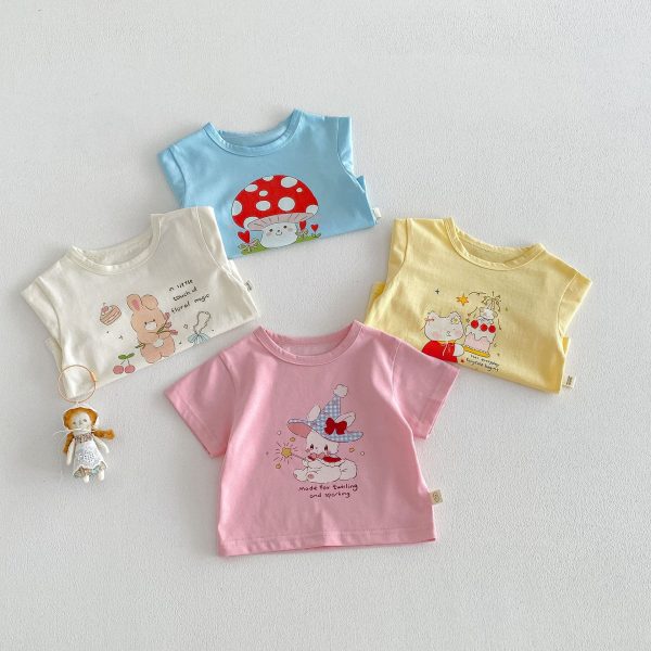 【73-120cm】半袖Ｔシャツ ベビー 女の子 可愛い プリント