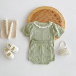 【66-100】セットアップ ベビー ニット フリル襟 - 画像 (8)