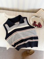 【100-170】ベスト or Tシャツ 女の子 ボーダー 通学・お出かけに - 画像 (11)