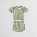 【66-100】セットアップ ベビー ニット フリル襟 - 画像 (9)