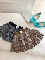 【100-170】ミニスカート 女の子 韓国風 ガーリー チェック柄 - 画像 (7)