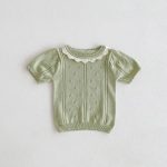 【66-100】セットアップ ベビー ニット フリル襟 - 画像 (10)