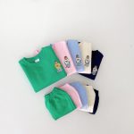 【80-130】セットアップ キッズ服 半袖 ベアプリント - 画像 (3)