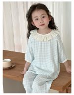 【100-160】パジャマ ガーゼ 女の子 ルームウェア 七分袖 上下セット エアコン対策 キッズ 部屋着 - 画像 (10)
