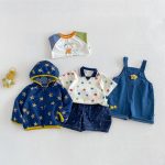 【73-120】Tシャツ or アウター or パンツ ベビー 男の子 星柄 - 画像 (3)