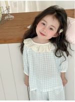 【100-160】パジャマ ガーゼ 女の子 ルームウェア 七分袖 上下セット エアコン対策 キッズ 部屋着 - 画像 (11)