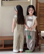 【100-170】パジャマ 綿95% ノースリーブ 女の子 花柄 キッズ 部屋着 エアコン対策 ルームウェア - 画像 (6)