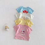 【73-120】半袖Ｔシャツ ベビー 女の子 可愛い プリント - 画像 (4)