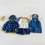 【73-120】Tシャツ or アウター or パンツ ベビー 男の子 星柄 - 画像 (4)