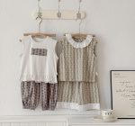 【100-170】パジャマ 綿95% ノースリーブ 女の子 花柄 キッズ 部屋着 エアコン対策 ルームウェア - 画像 (8)