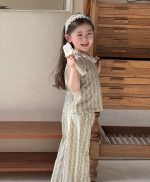【100-170】パジャマ 綿95% ノースリーブ 女の子 花柄 キッズ 部屋着 エアコン対策 ルームウェア - 画像 (13)