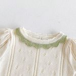 【66-100】セットアップ ベビー ニット フリル襟 - 画像 (14)