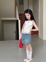 【100-170】ベスト 女の子 フリルデザイン シンプル - 画像 (3)
