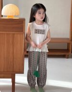 【100-170】パジャマ 綿95% ノースリーブ 女の子 花柄 キッズ 部屋着 エアコン対策 ルームウェア - 画像 (4)