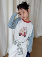 【100-170】長袖トップス 女の子 動物柄 カジュアル 配色 - 画像 (4)