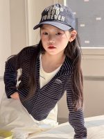【100-160】アウター 女の子 ボーダー フード付き カジュアル - 画像 (8)